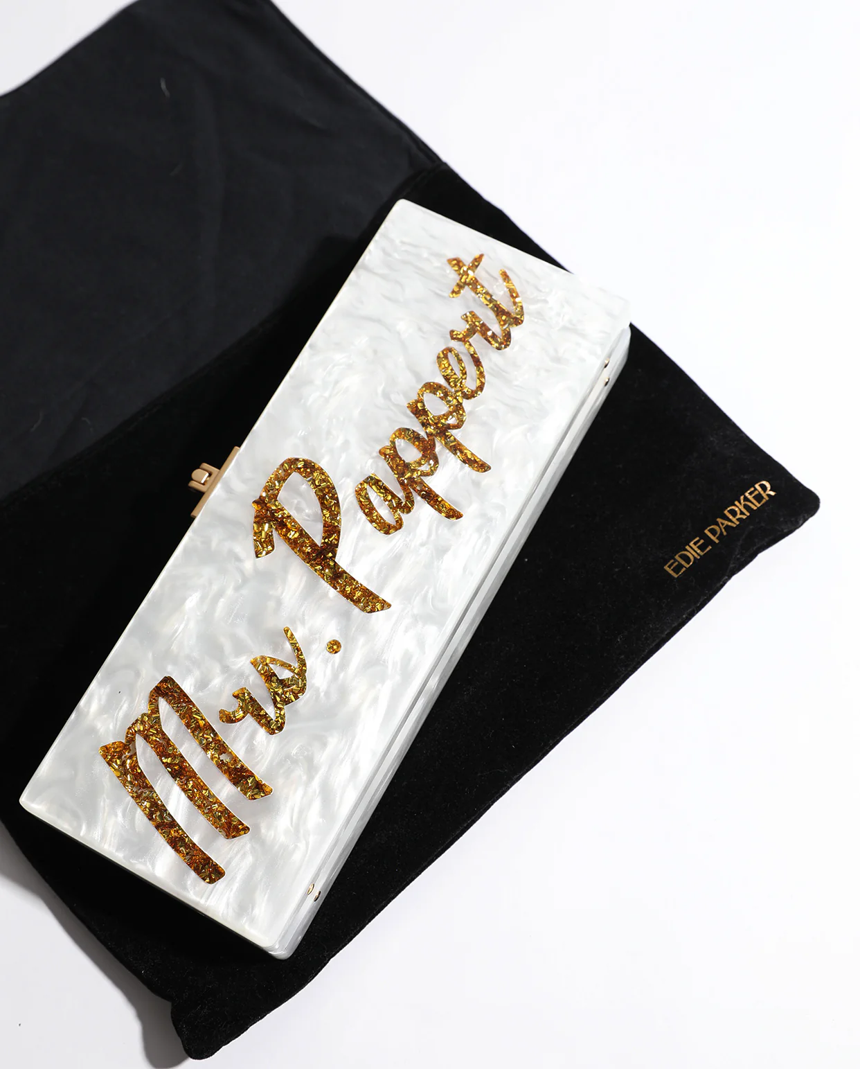 Bridal Slim Flavia Box Clutch  in Made to Order Acrylic - Image 26