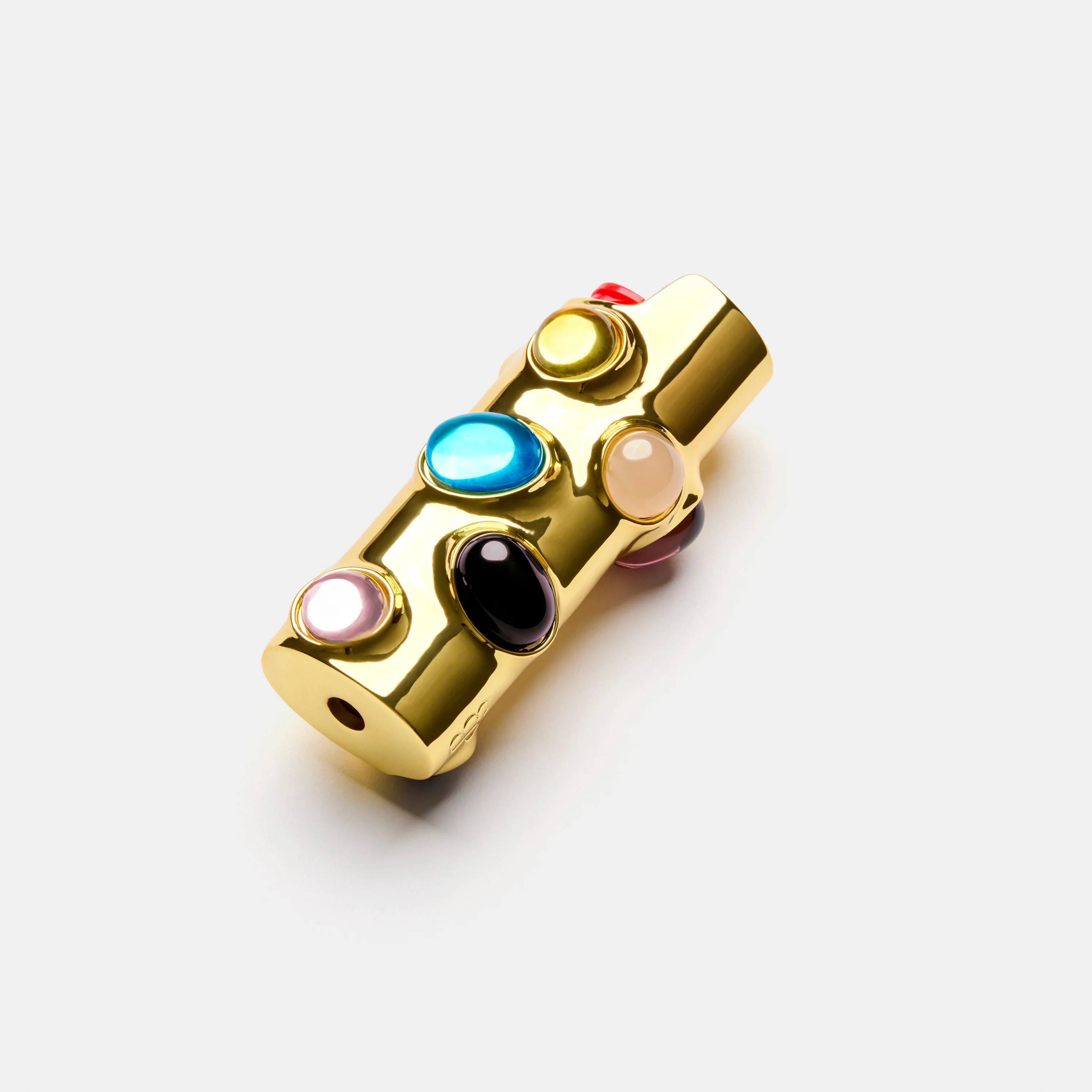Edie Parker x Wes Anderson's Phoenician Scheme Lighter Case in Gold Multi-stone - Image 3