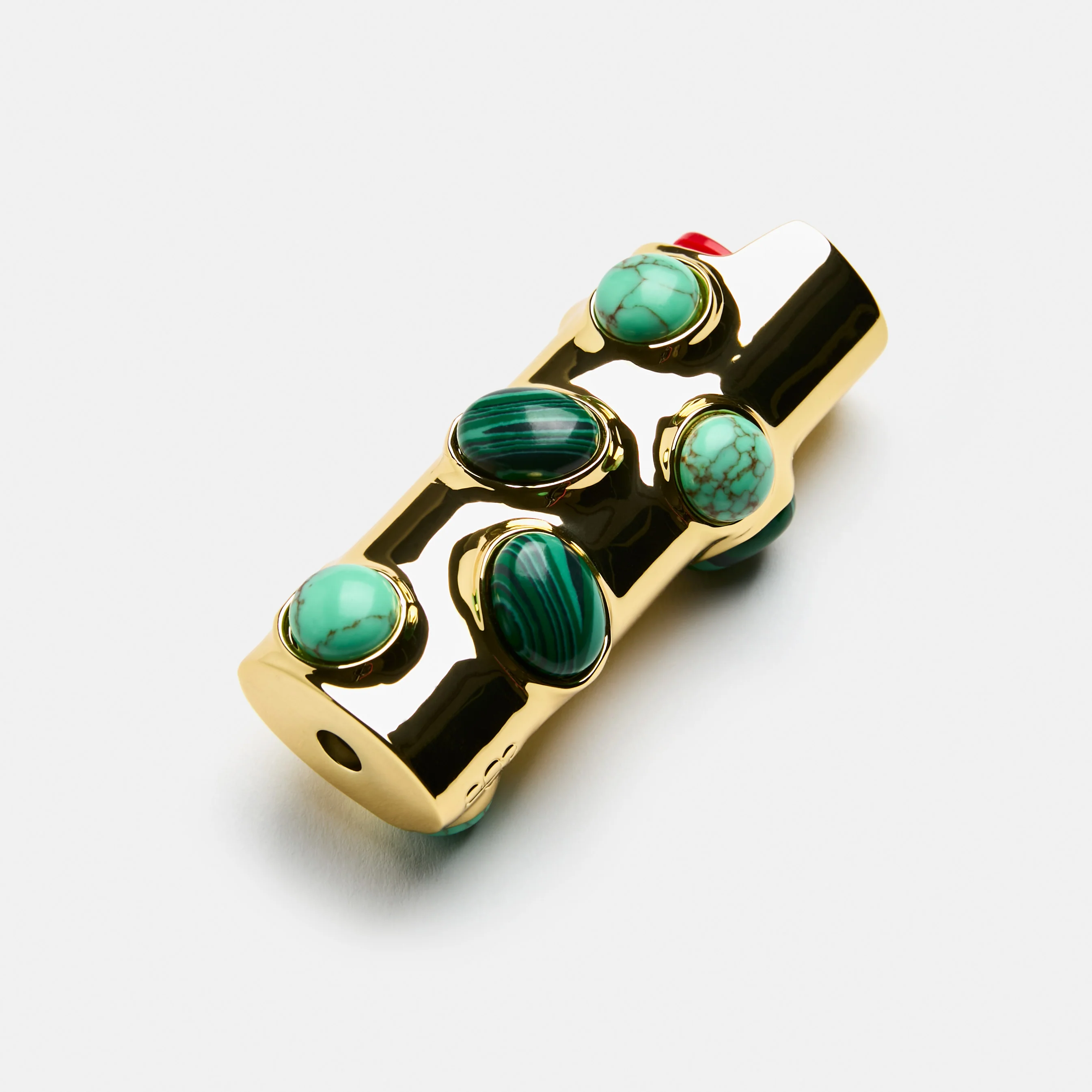 Stoned Lighter Case in Malachite - Image 3